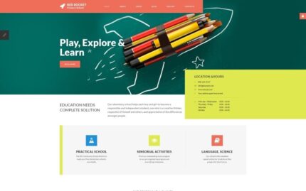 Red Rocket - Primary School Joomla Template