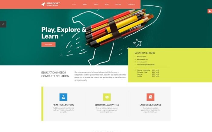 Red Rocket - Template Joomla Sekolah Dasar