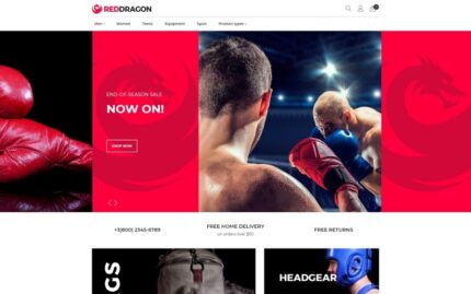 RedDragon - Tema Magento Toko Seni Bela Diri