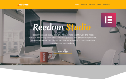 Reedom - Tema WordPress Elementor Minimal Serbaguna untuk Studio Desain Web