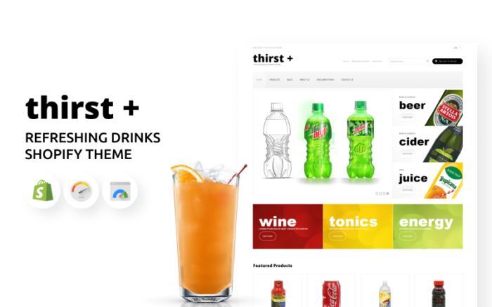 Tema Shopify Toko Minuman Segar