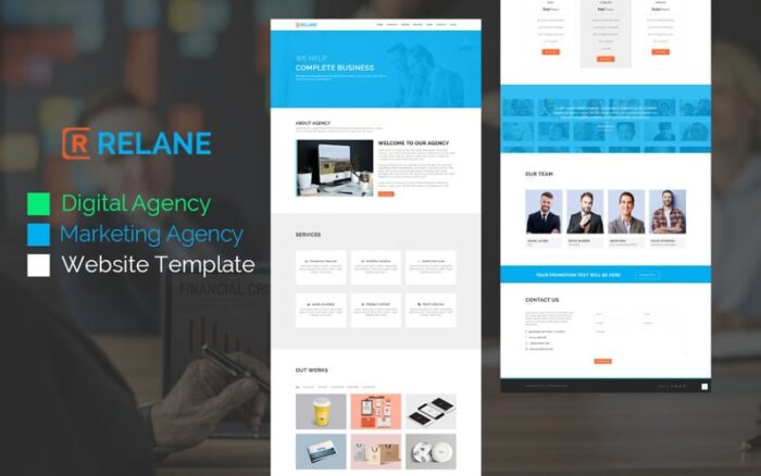 Relane - Template Halaman Arahan HTML Agensi Pemasaran