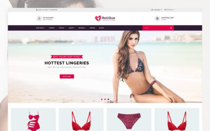 Relique Lingerie Store OpenCart Template