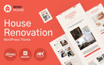 RenoHouse - Tema WordPress Situs Web Proyek Konstruksi Modern