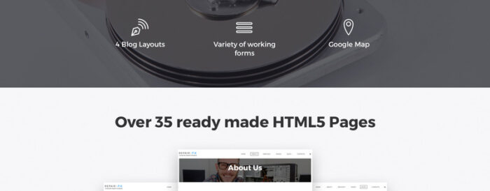 Template Situs Web HTML5 Repair Fix - Perusahaan Perbaikan Komputer - Fitur Gambar 4