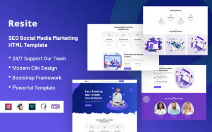 Resite – Template Situs Web Pemasaran Media Sosial SEO