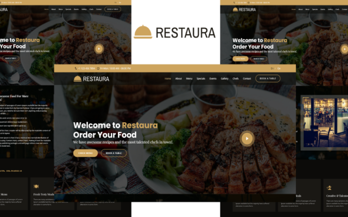 Restaura - Template Bootstrap 5 Halaman Arahan Restoran