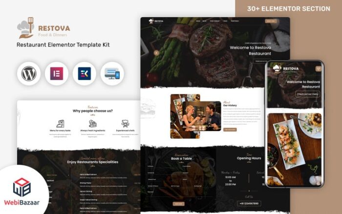 Restova - Tema Wordpress Responsif untuk Restoran & Makanan Cepat Saji