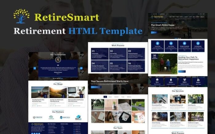 RetireSmart - Template HTML5 untuk Situs Web Perencanaan Pensiun