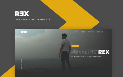 Rex - Creative Personal Multipurpose Portfolio Landing Page Template