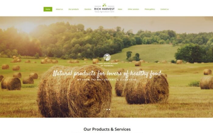 Rich Harvest - Template Situs Web Multihalaman Responsif Pertanian