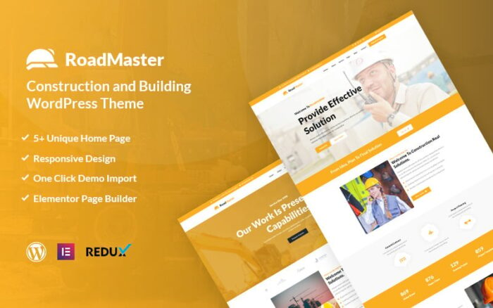 Roadmaster - Tema WordPress Konstruksi dan Bangunan