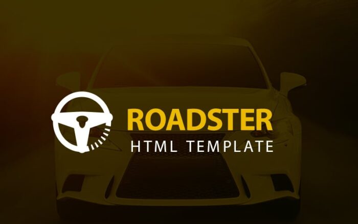 Roadster - Template Situs Web Otomotif