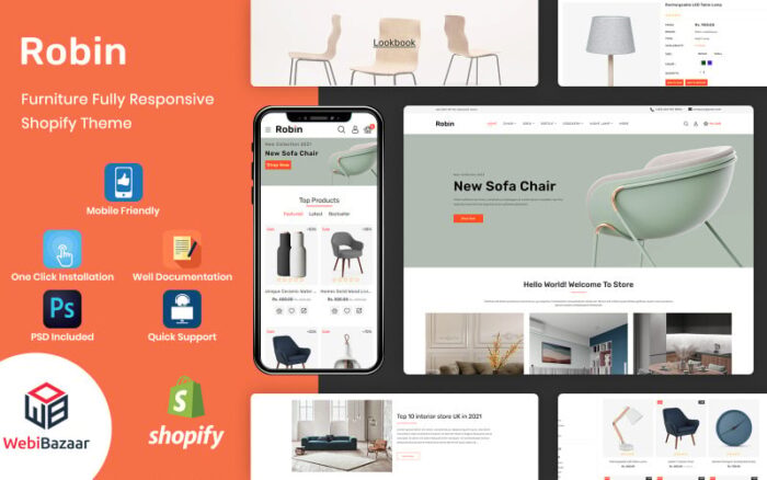 Robin - Modern Furniture Responsive Shopify Template