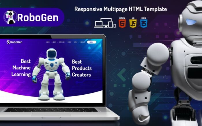 Templat Situs Web Serbaguna RoboGen HTML