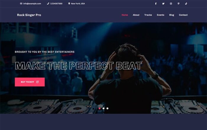 Rock Singer Pro - Tema WordPress Unik dan Modern