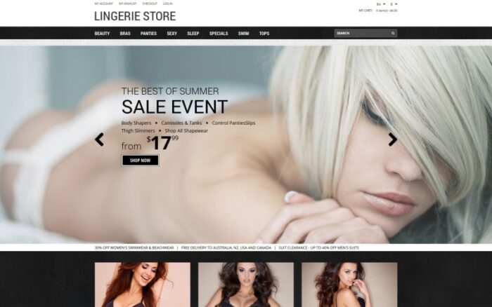 Romantic Lingerie Magento Theme