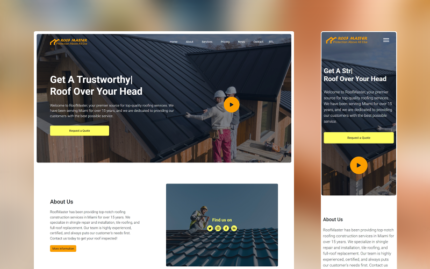 RoofMaster - Roofing Company Website HTML Template