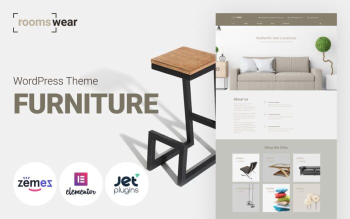 Roomswear - Furniture WordPress Elementor Theme