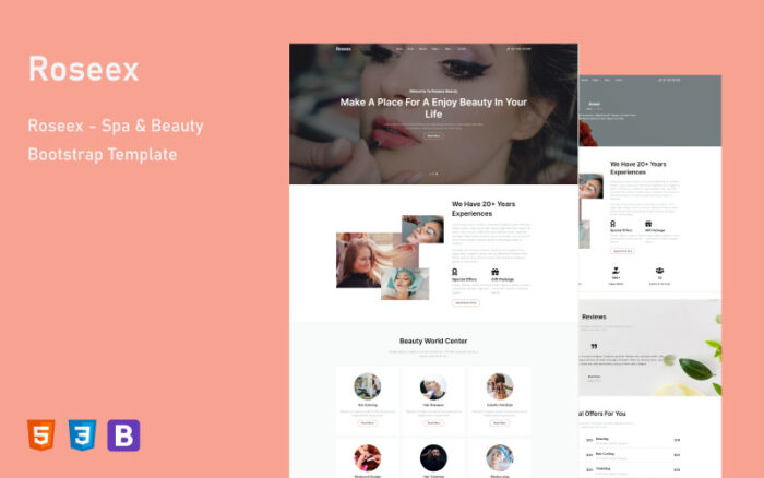 Roseex - Template HTML Bootstrap Spa & Kecantikan