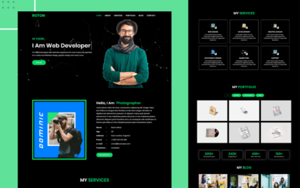 Roton Personal Portfolio HTML5 Landing Page Template