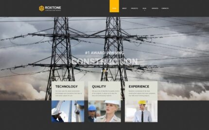 Roxtone - Template Situs Web HTML Kreatif Responsif Perusahaan Konstruksi