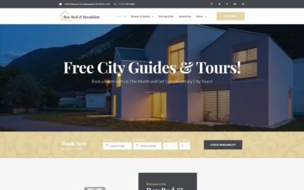 Roy Bed & Breakfast - Small Hotel WordPress Theme