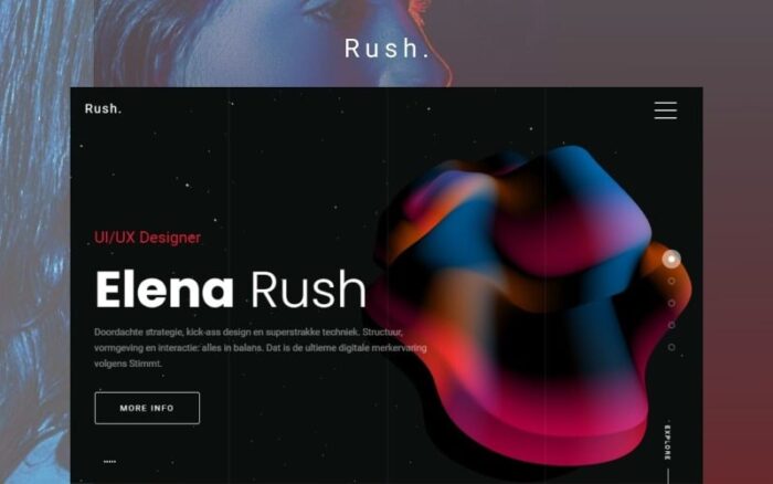 Rush - Template Halaman Arahan Bootstrap 5 Portofolio Pribadi Serbaguna