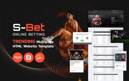 S-Bet - Template Situs Web HTML Multihalaman Taruhan Online