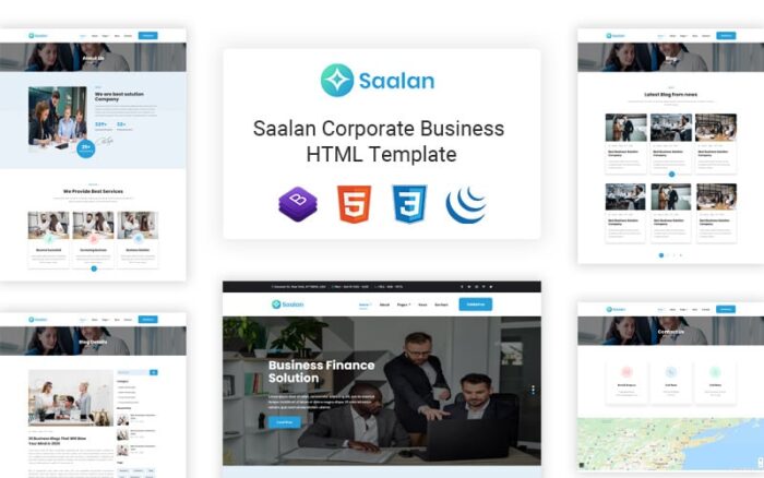 Saalan - Template Situs Web Bisnis Perusahaan Serbaguna yang Responsif