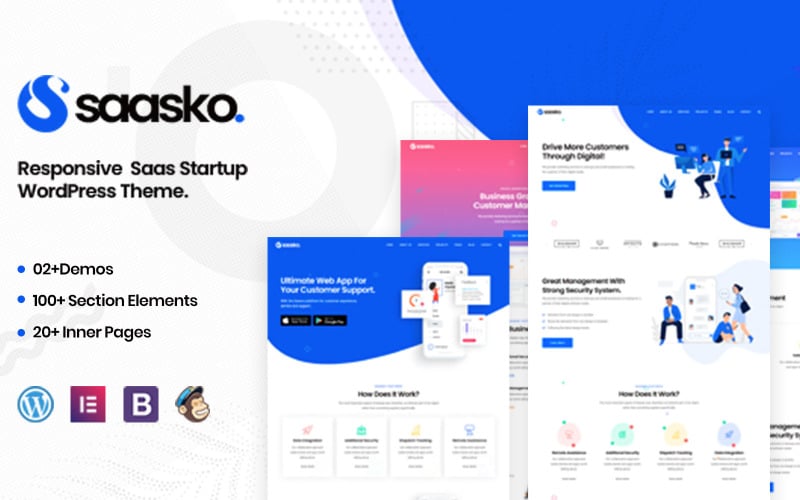 Saasko - Tema WordPress Startup Saas