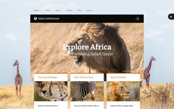 Templat Joomla Petualangan Safari