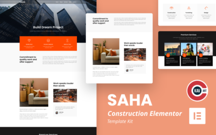 Saha - Construction Elementor Kit