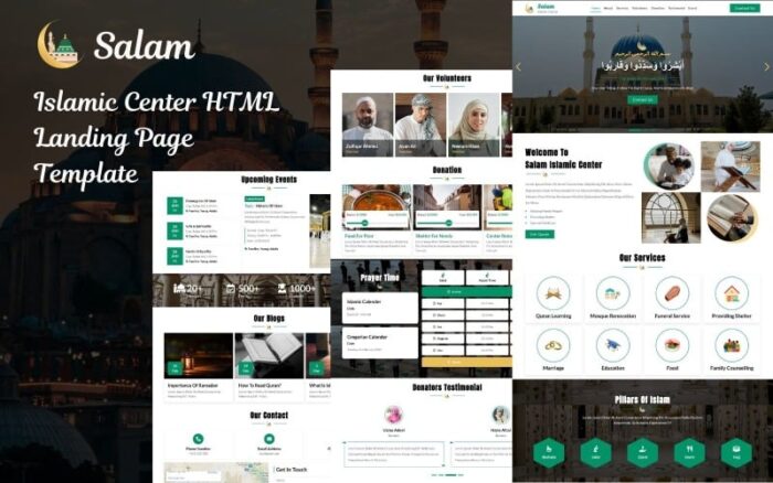 Salam - Template Halaman Arahan HTML5 Islamic Center