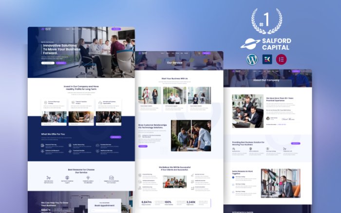 Salford Capital Financial Success WordPress Elementor Template
