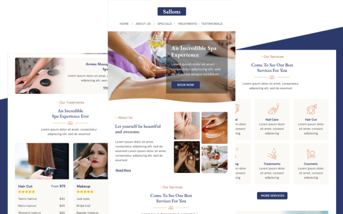 Sallons– Template Buletin Email Responsif untuk Salon dan Spa Serbaguna