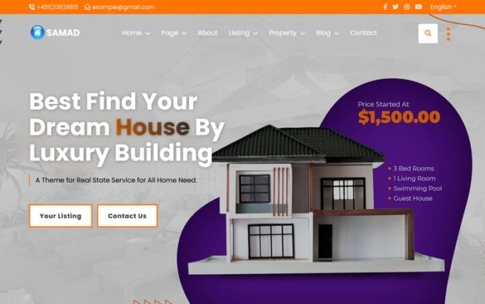 Samad - Template Situs Web Bootstrap Multihalaman Real Estat
