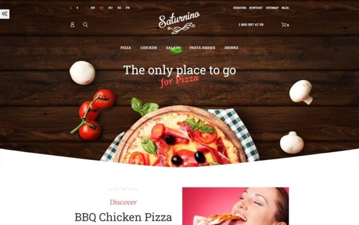 Saturnino - Tema PrestaShop Restoran Pizza