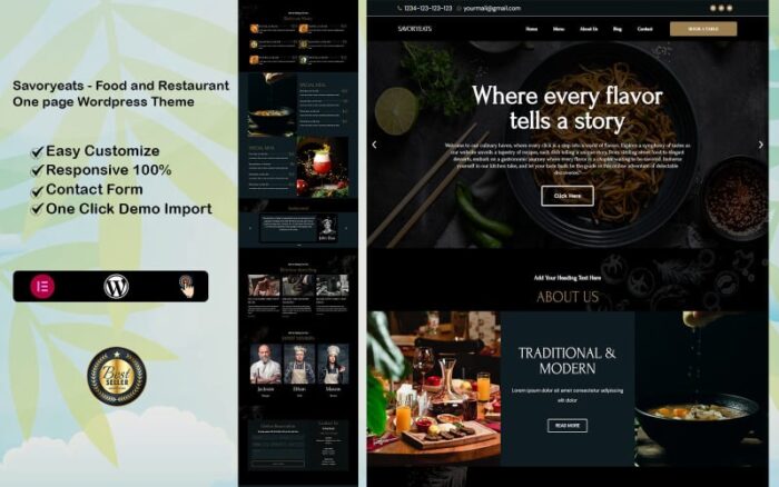 Savoryeats - Tema WordPress Makanan dan Restoran