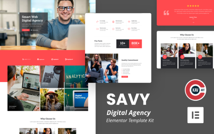 Savy - Kit Agensi Digital Elementor