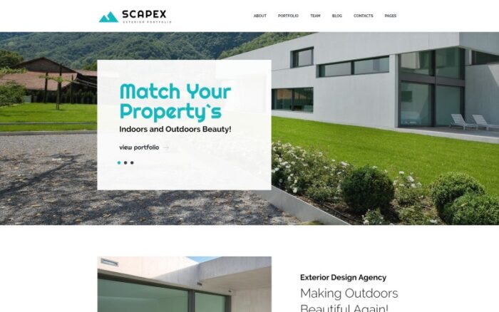 Scapex - Tema WordPress Portofolio Desainer Eksterior