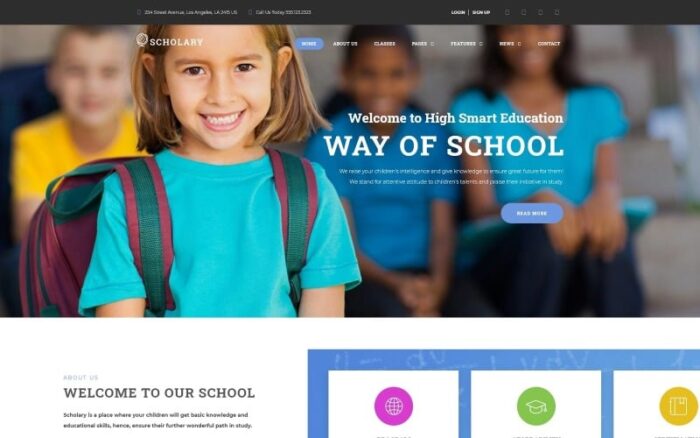 Scholary - Tema WordPress Sekolah Dasar