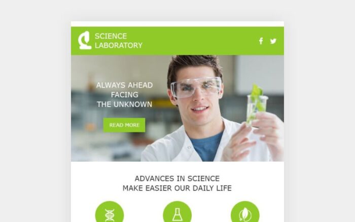 Science Lab Responsive Newsletter Template