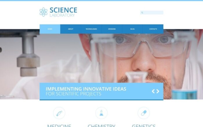 Laboratorium Sains - Template Joomla Responsif Bersih Laboratorium Sains