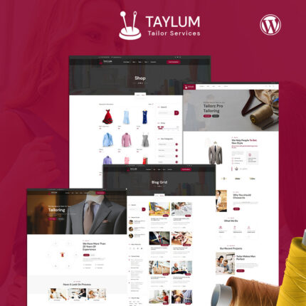 Tema WordPress Penjahit Pakaian Kustom Bergaya Taylum - Fitur Gambar 1