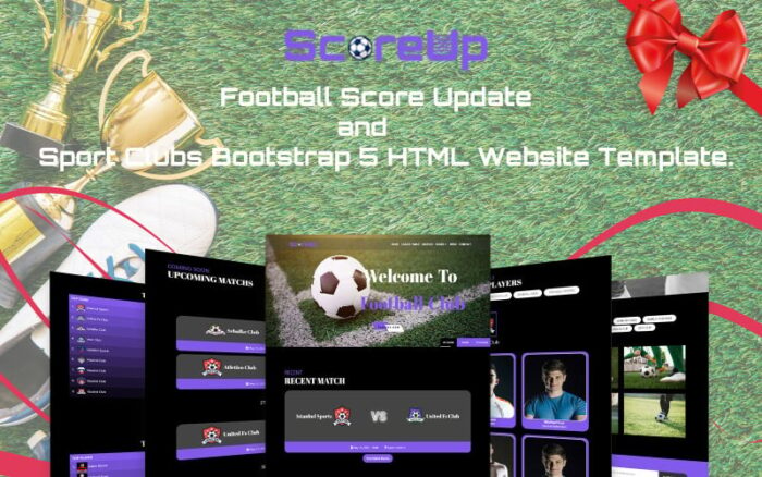 Scoreup - Template Situs Web HTML Bootstrap 5 Klub Olahraga dan Pembaruan Skor Sepak Bola