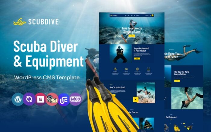 Scubdive - Scuba Diving and Equipment Multipurpose WordPress Elementor Theme