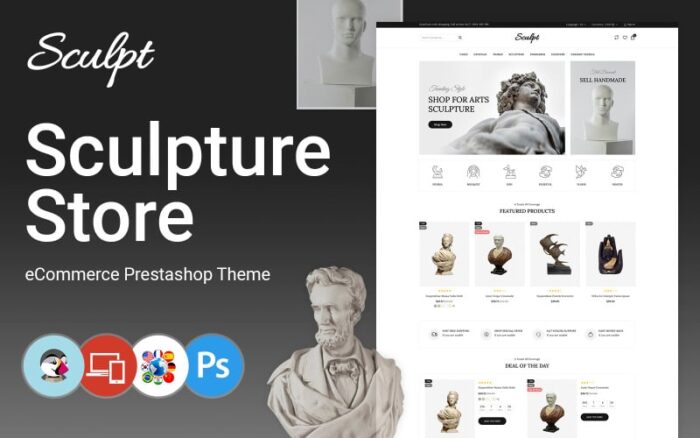 Sculpt - Handmade,  Art and Gallery Store Prestashop Theme