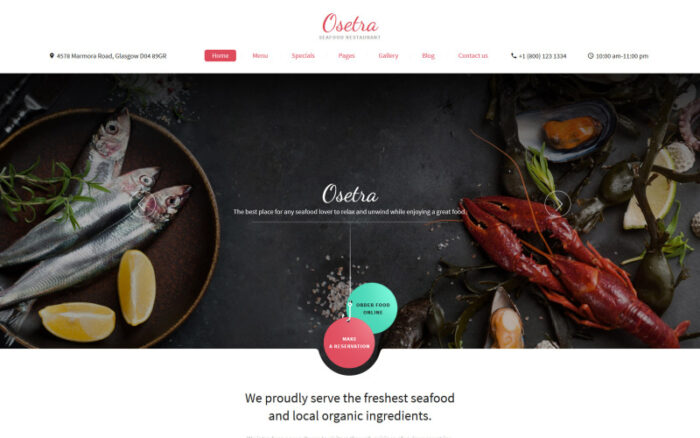 Template Situs Web Responsif Restoran Makanan Laut