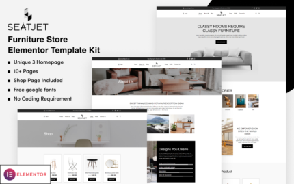 SeatJet - Furniture Store Elementor Template Kit